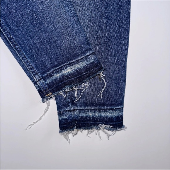 Madewell 9” High Rise Skinny Jean Size 24 Petite Distressed Raw Edge Hem - Picture 5 of 8